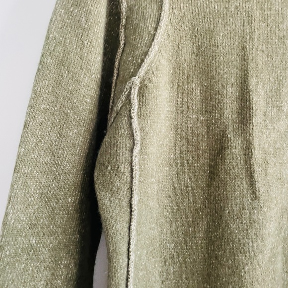 Paraphrase Lambswool Angora Zip Cardigan Sweater Marled Green Warm Sz Large - Picture 11 of 12
